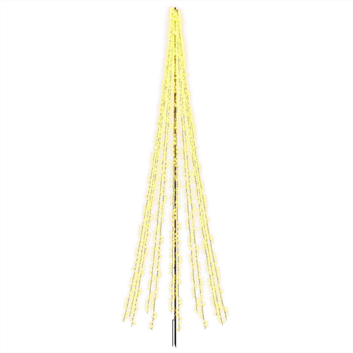LED Christmas Tree 485 cm 3000 LEDs Warm White Steel Black