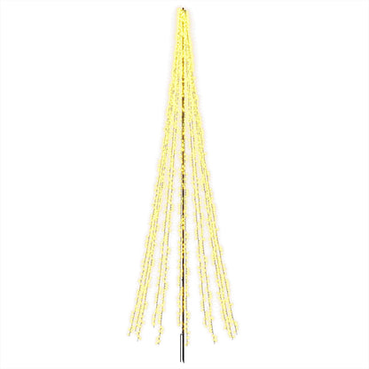 LED Christmas Tree 485 cm 3000 LEDs Warm White Steel Black