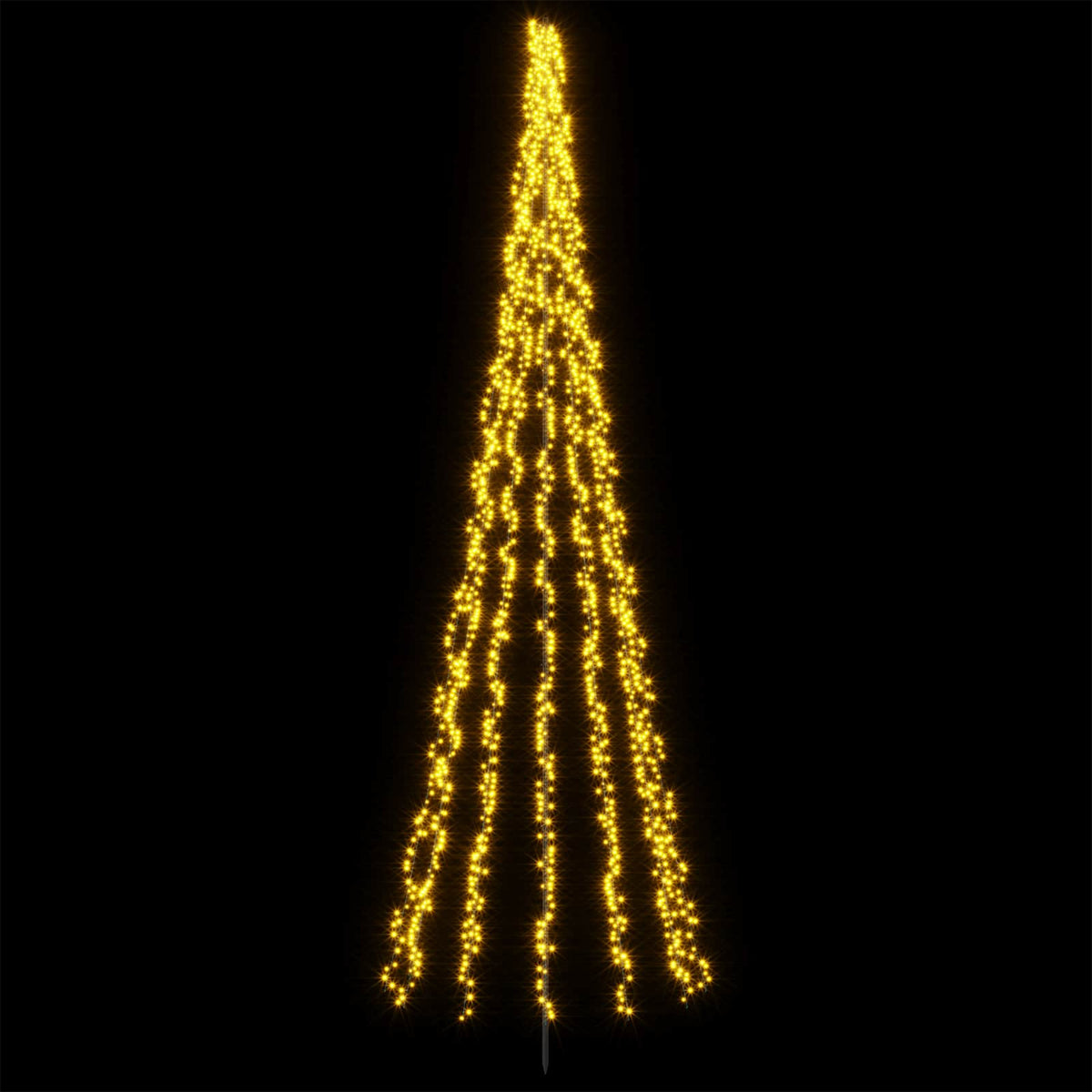 LED Christmas Tree 485 cm 3000 LEDs Warm White Steel Black