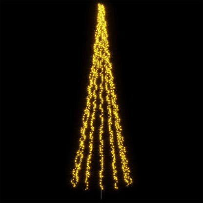 LED Christmas Tree 485 cm 3000 LEDs Warm White Steel Black