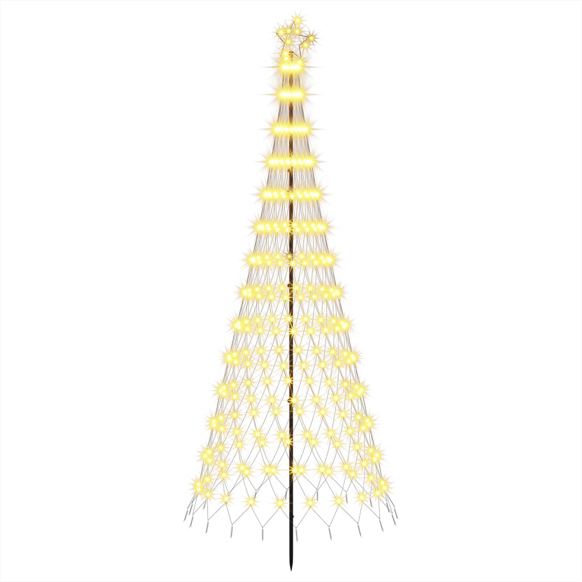 LED Christmas Tree 250 cm 290 LEDs Warm White Steel Black