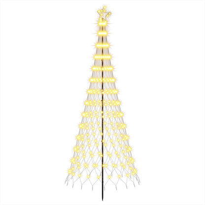 LED Christmas Tree 250 cm 290 LEDs Warm White Steel Black