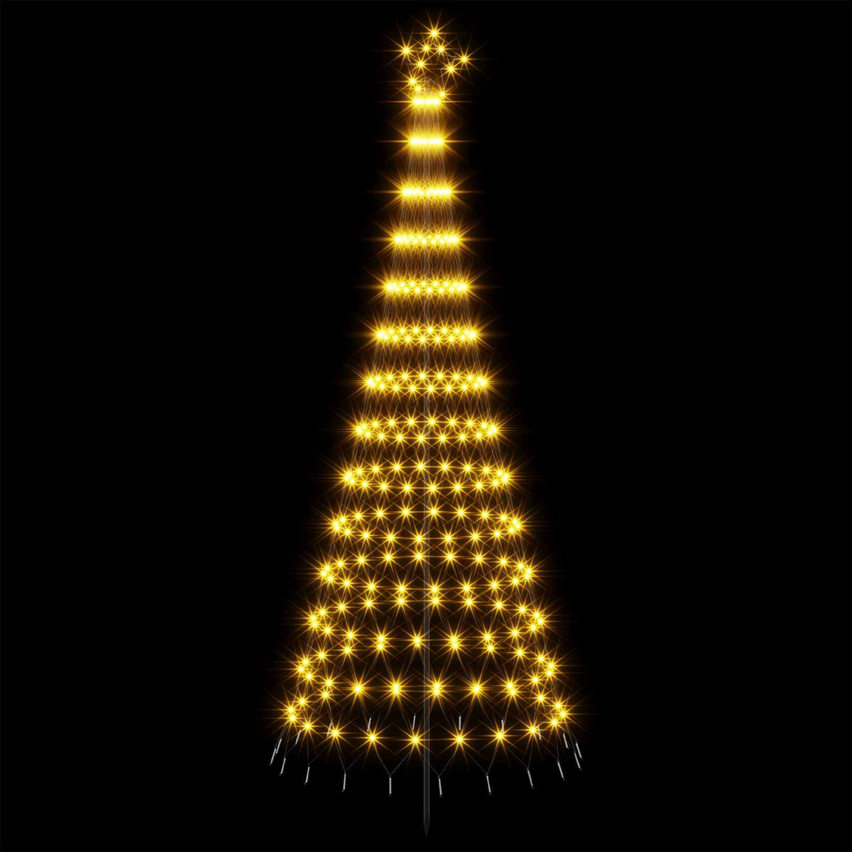 LED Christmas Tree 250 cm 290 LEDs Warm White Steel Black