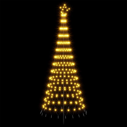 LED Christmas Tree 250 cm 290 LEDs Warm White Steel Black