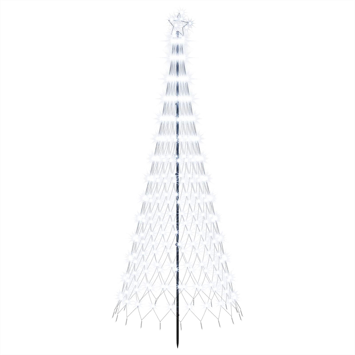 LED Christmas Tree 250 cm 290 LEDs Cold White Steel Black