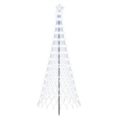 LED Christmas Tree 250 cm 290 LEDs Cold White Steel Black