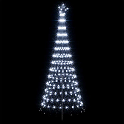 LED Christmas Tree 250 cm 290 LEDs Cold White Steel Black