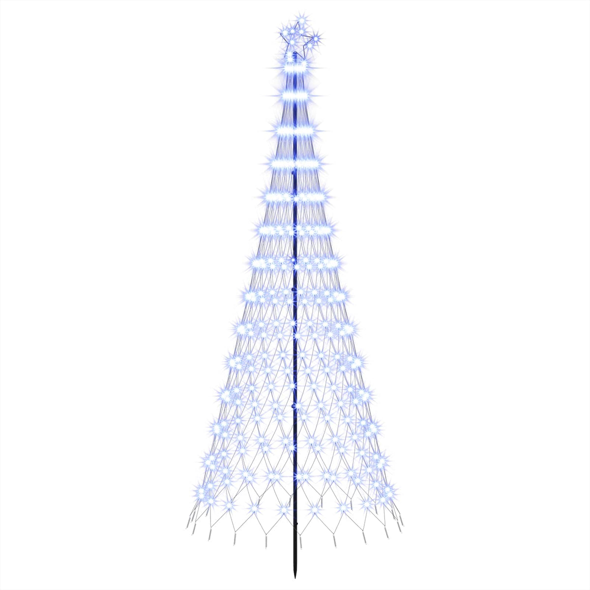 LED Christmas Tree 250 cm 290 LEDs Blue Steel Black