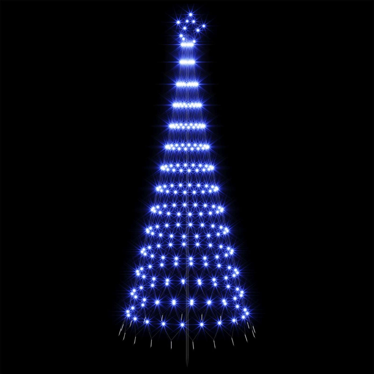 LED Christmas Tree 250 cm 290 LEDs Blue Steel Black