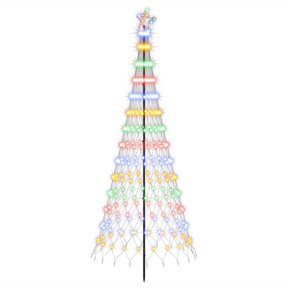 LED Christmas Tree 250 cm 290 LEDs Multicolour Steel Black