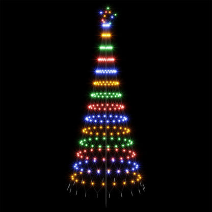 LED Christmas Tree 250 cm 290 LEDs Multicolour Steel Black