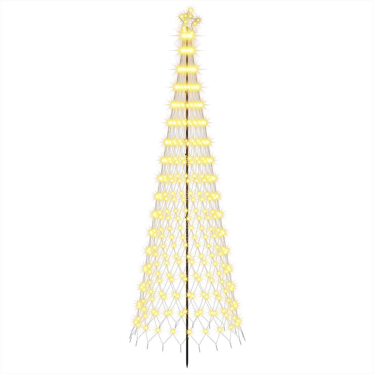 LED Christmas Tree 300 cm 350 LEDs Warm White Steel Black