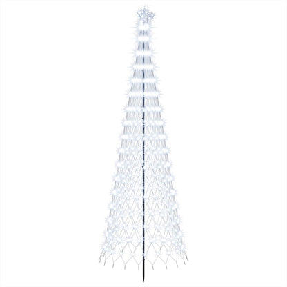LED Christmas Tree 300 cm 350 LEDs Cold White Steel Black