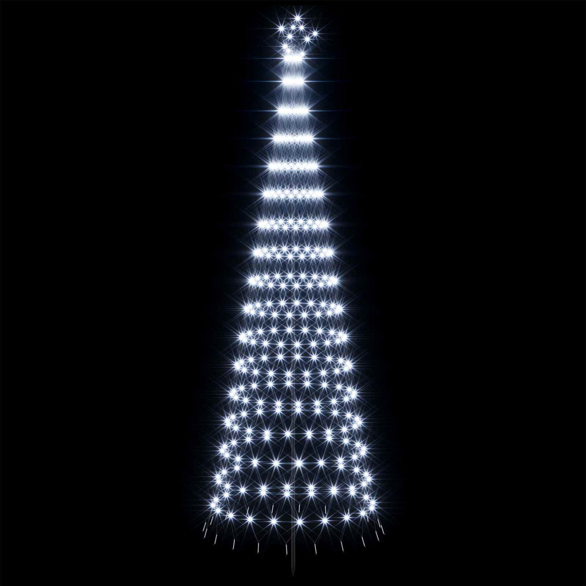 LED Christmas Tree 300 cm 350 LEDs Cold White Steel Black
