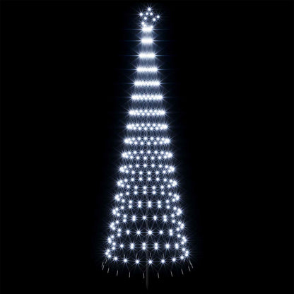 LED Christmas Tree 300 cm 350 LEDs Cold White Steel Black