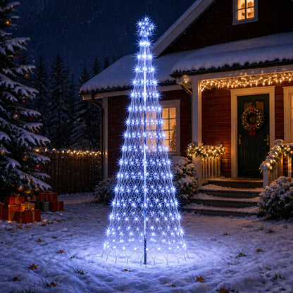 LED Christmas Tree 300 cm 350 LEDs Blue Steel Black