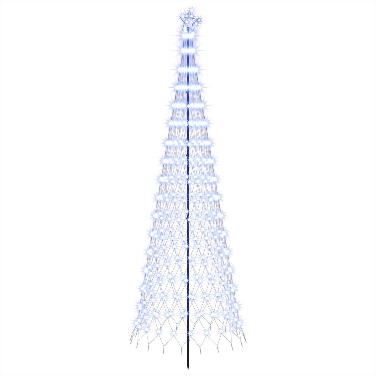 LED Christmas Tree 300 cm 350 LEDs Blue Steel Black
