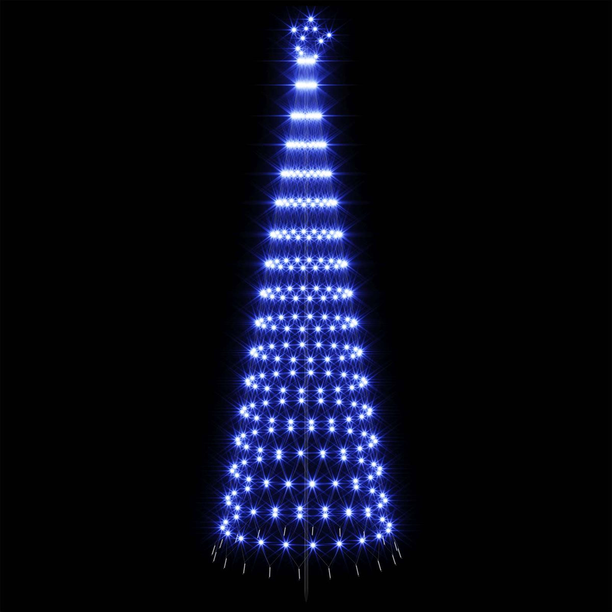 LED Christmas Tree 300 cm 350 LEDs Blue Steel Black