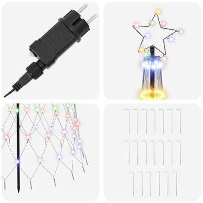 LED Christmas Tree 300 cm 350 LEDs Multicolour Steel Black