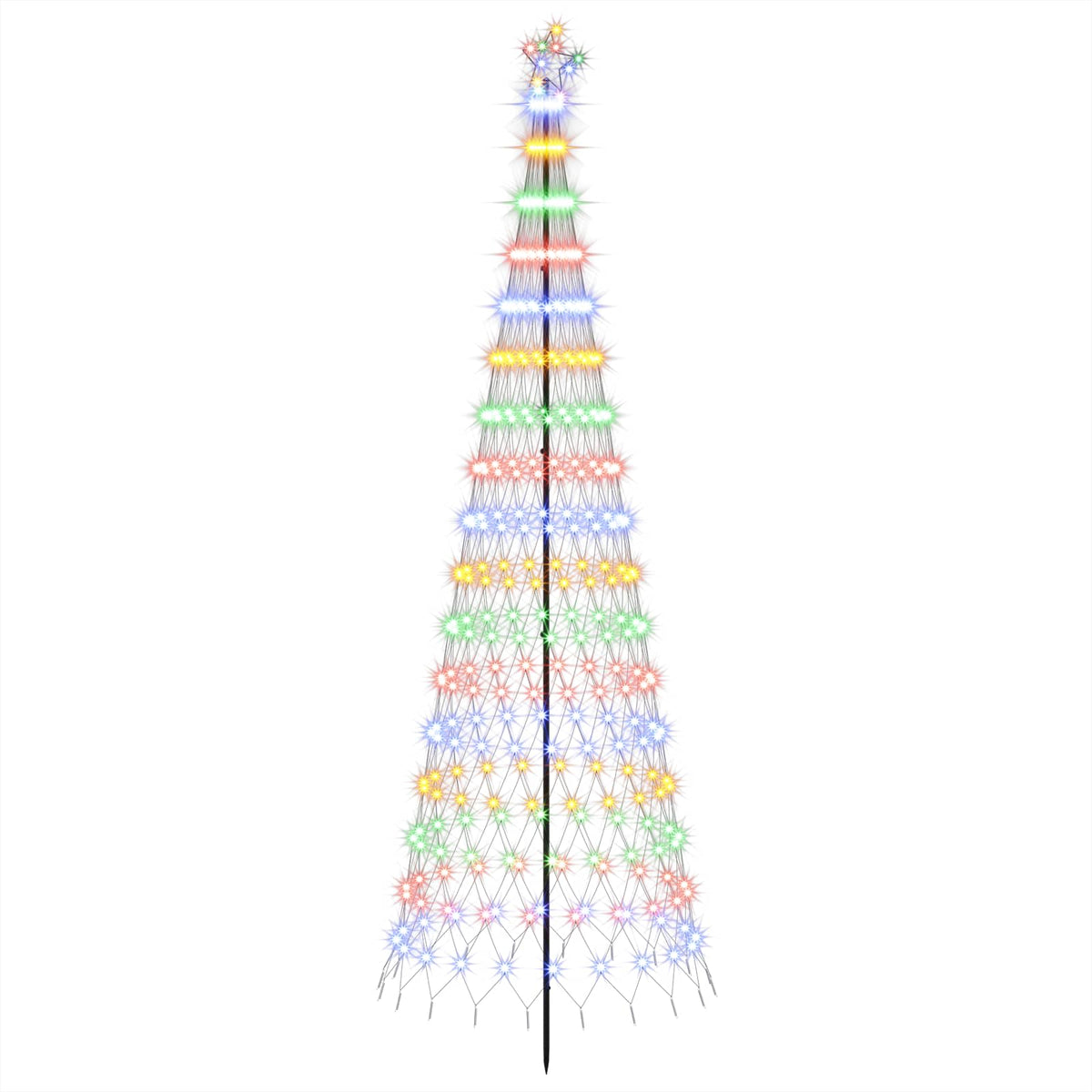 LED Christmas Tree 300 cm 350 LEDs Multicolour Steel Black