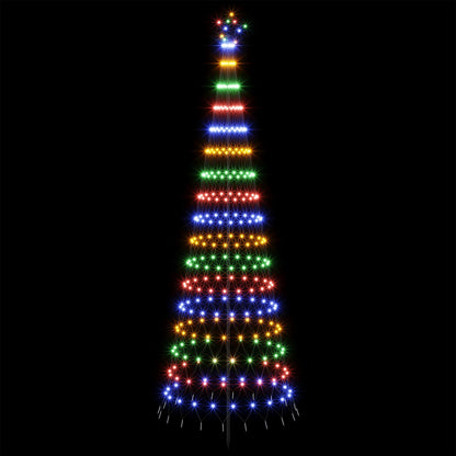 LED Christmas Tree 300 cm 350 LEDs Multicolour Steel Black