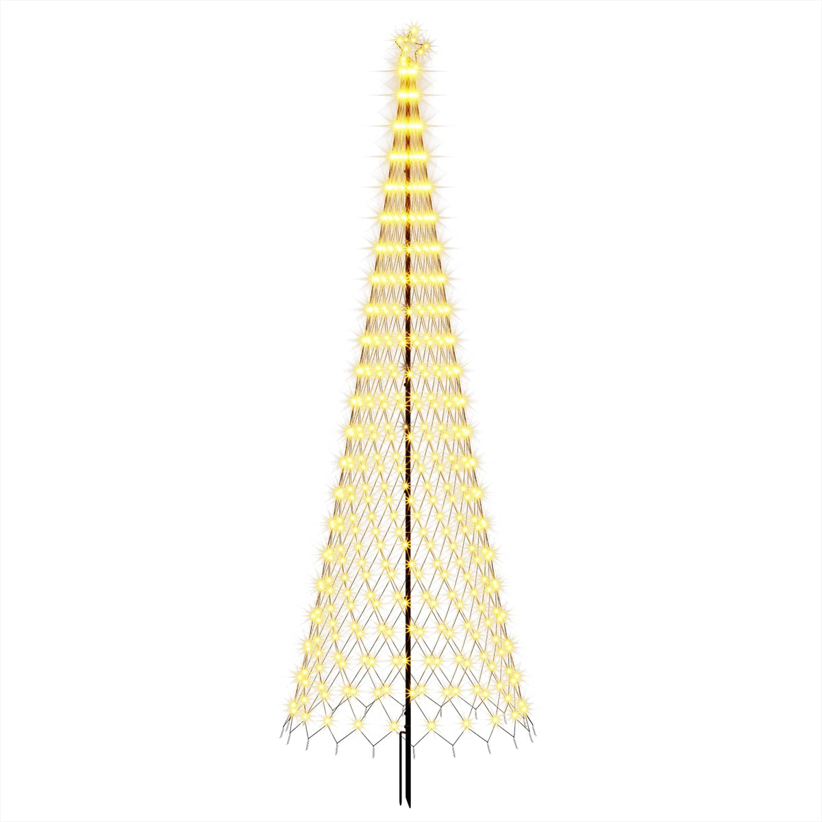 LED Christmas Tree EKENAS 400 cm 450 LEDs Warm White Steel