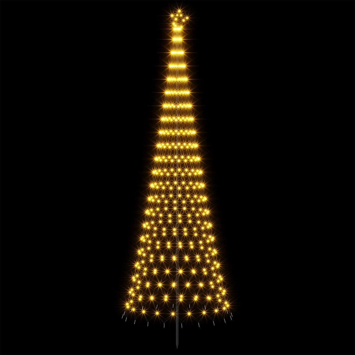 LED Christmas Tree EKENAS 400 cm 450 LEDs Warm White Steel
