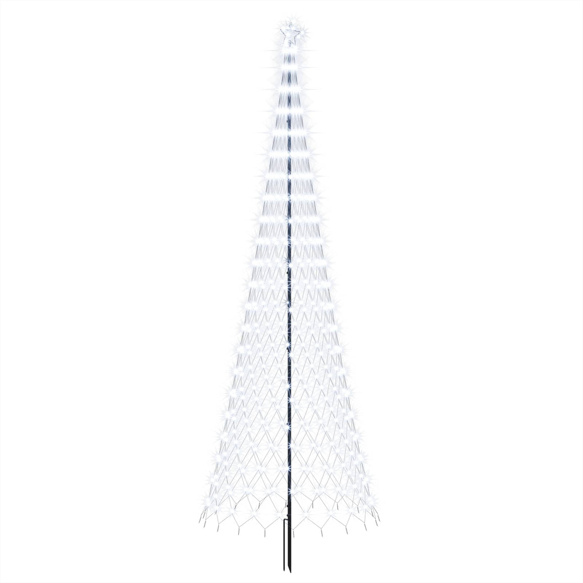 LED Christmas Tree 400 cm 450 LEDs Cool White Steel Black