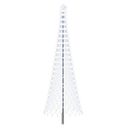 LED Christmas Tree 400 cm 450 LEDs Cool White Steel Black