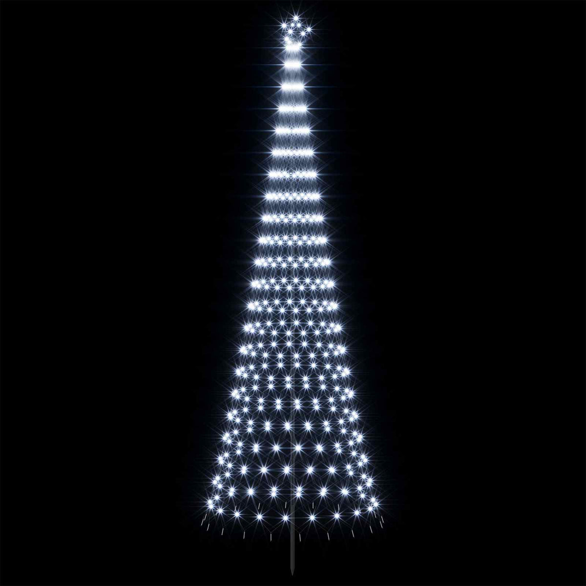 LED Christmas Tree 400 cm 450 LEDs Cool White Steel Black