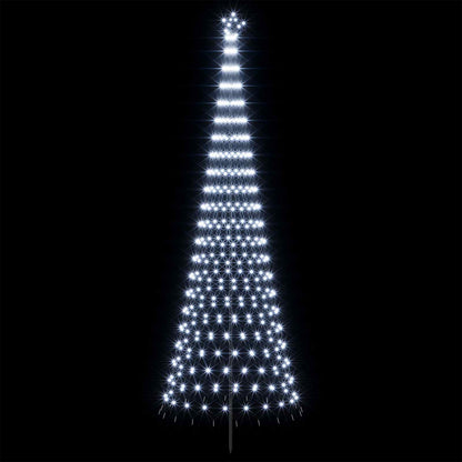 LED Christmas Tree 400 cm 450 LEDs Cool White Steel Black