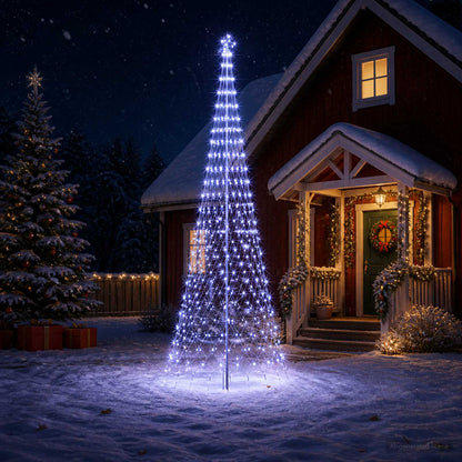 LED Christmas Tree 400 cm 450 LEDs Blue Steel Black