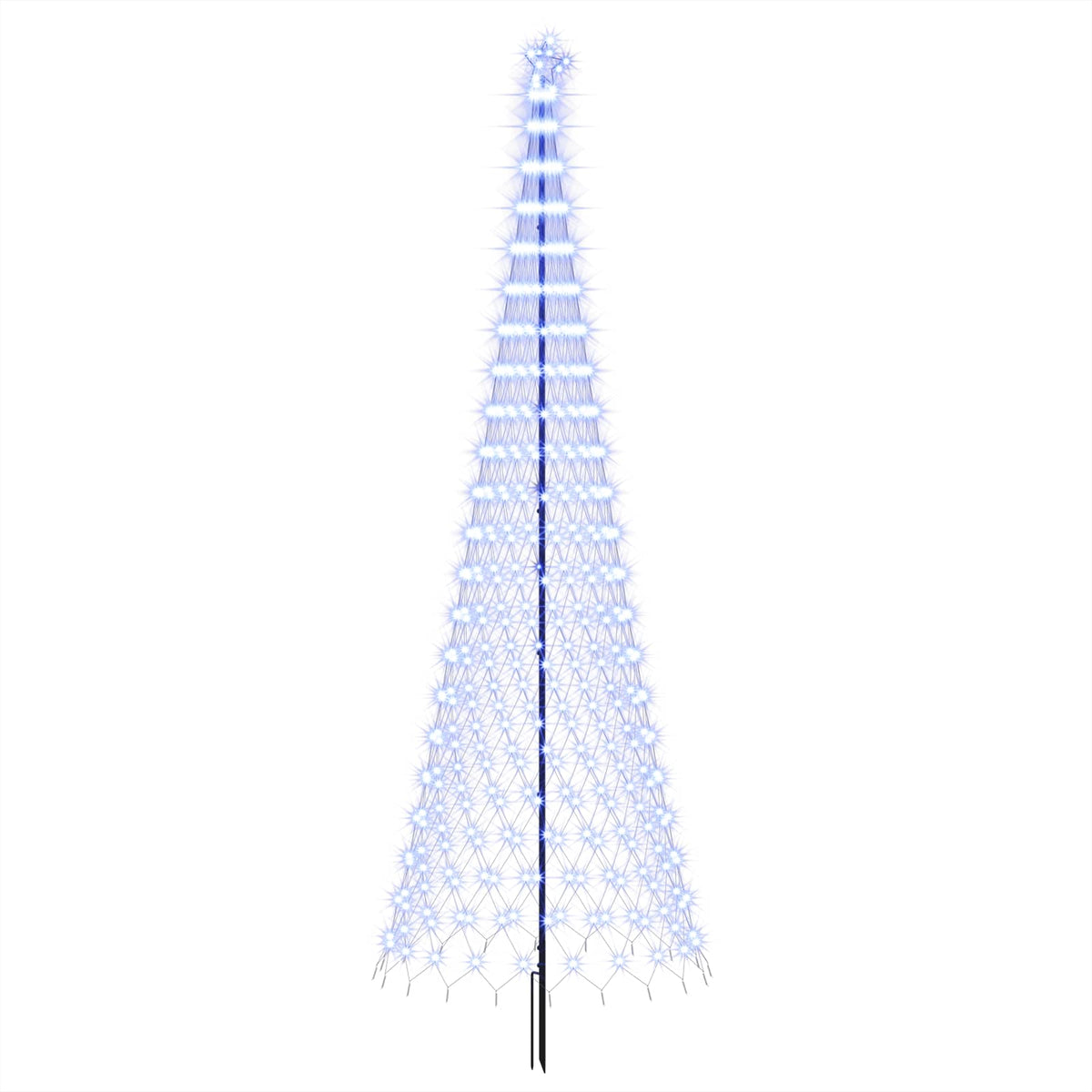 LED Christmas Tree 400 cm 450 LEDs Blue Steel Black