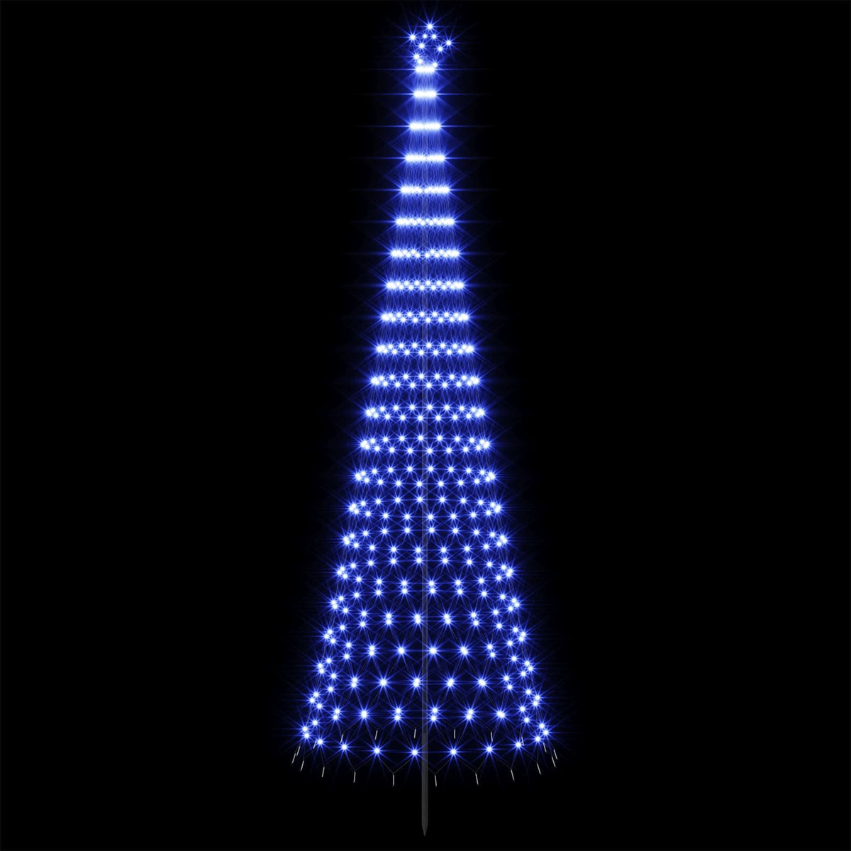 LED Christmas Tree 400 cm 450 LEDs Blue Steel Black