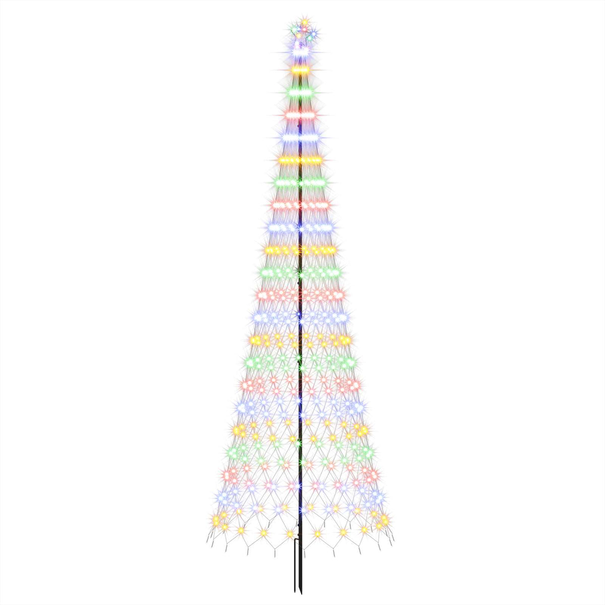 LED Christmas Tree 400 cm 450 LEDs Multicolour Steel Black