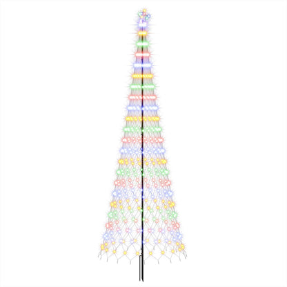 LED Christmas Tree 400 cm 450 LEDs Multicolour Steel Black
