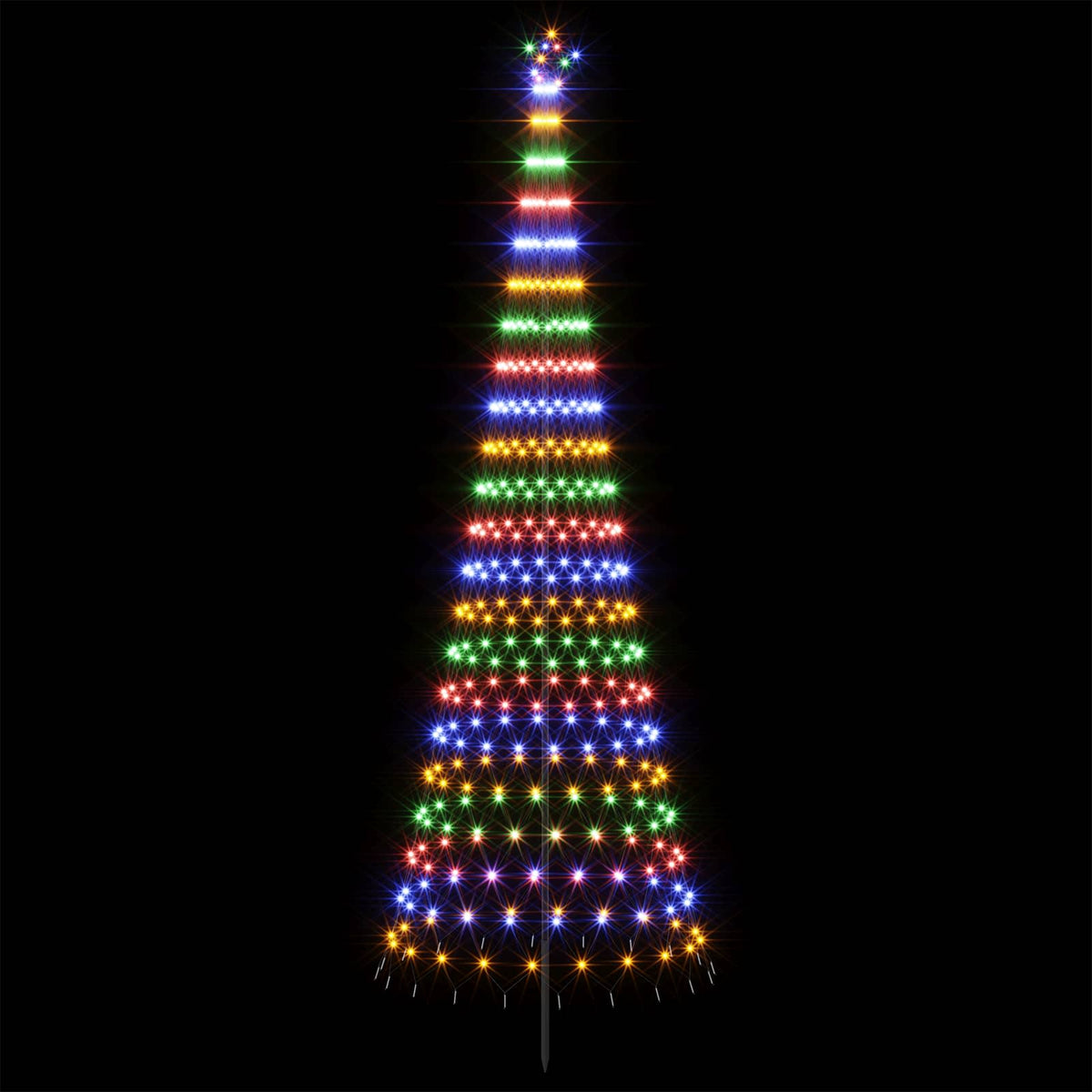 LED Christmas Tree 400 cm 450 LEDs Multicolour Steel Black