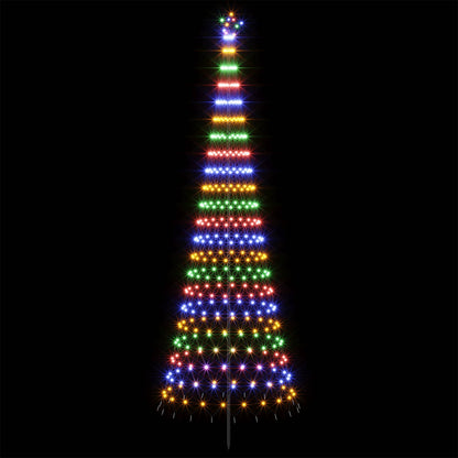 LED Christmas Tree 400 cm 450 LEDs Multicolour Steel Black