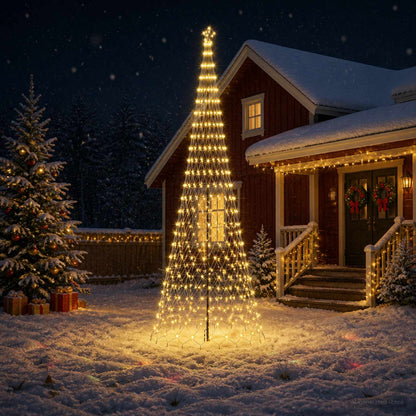 LED Christmas Tree 500 cm 550 LEDs Warm White Steel Black