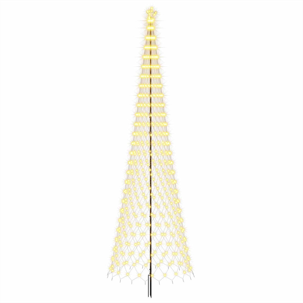 LED Christmas Tree 500 cm 550 LEDs Warm White Steel Black