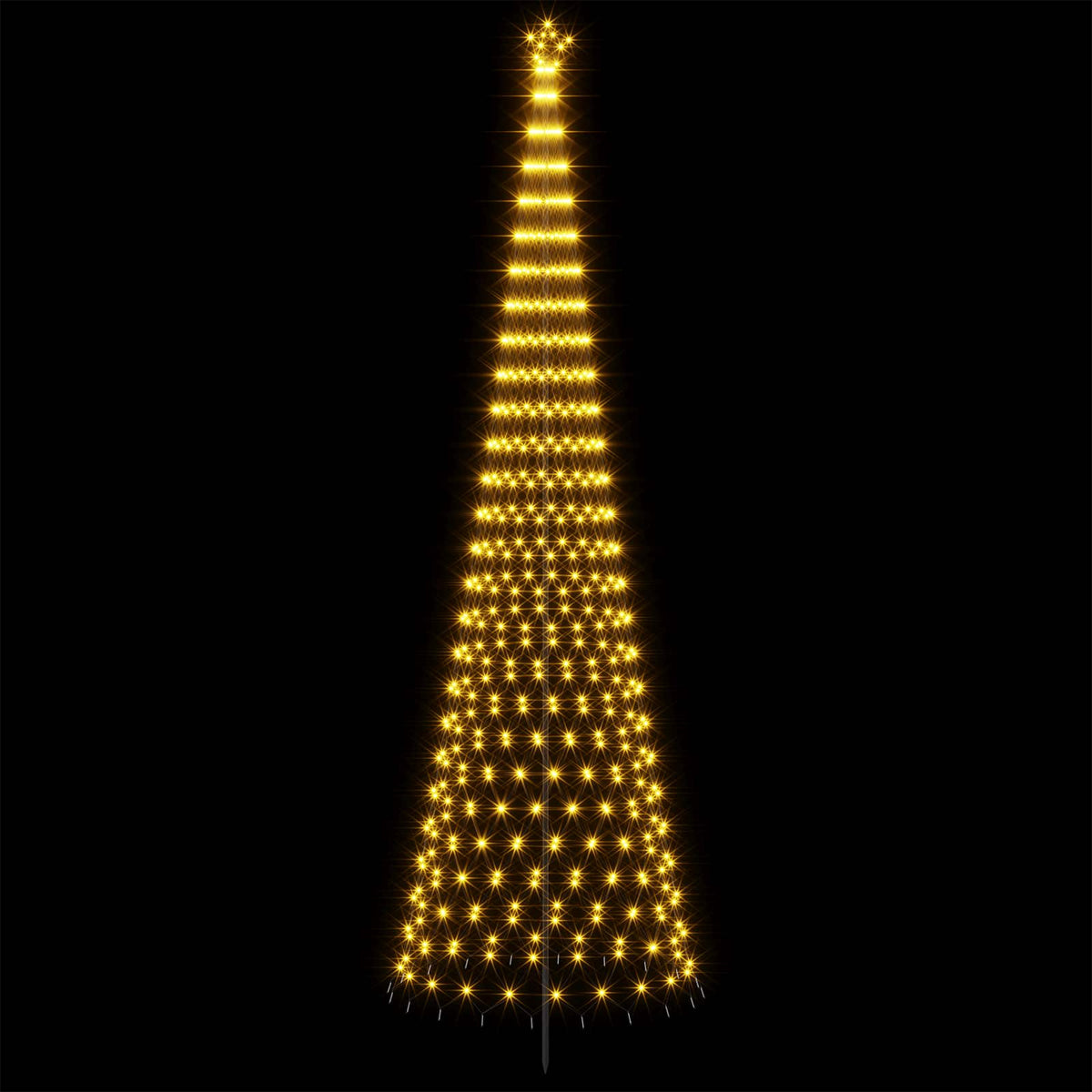 LED Christmas Tree 500 cm 550 LEDs Warm White Steel Black