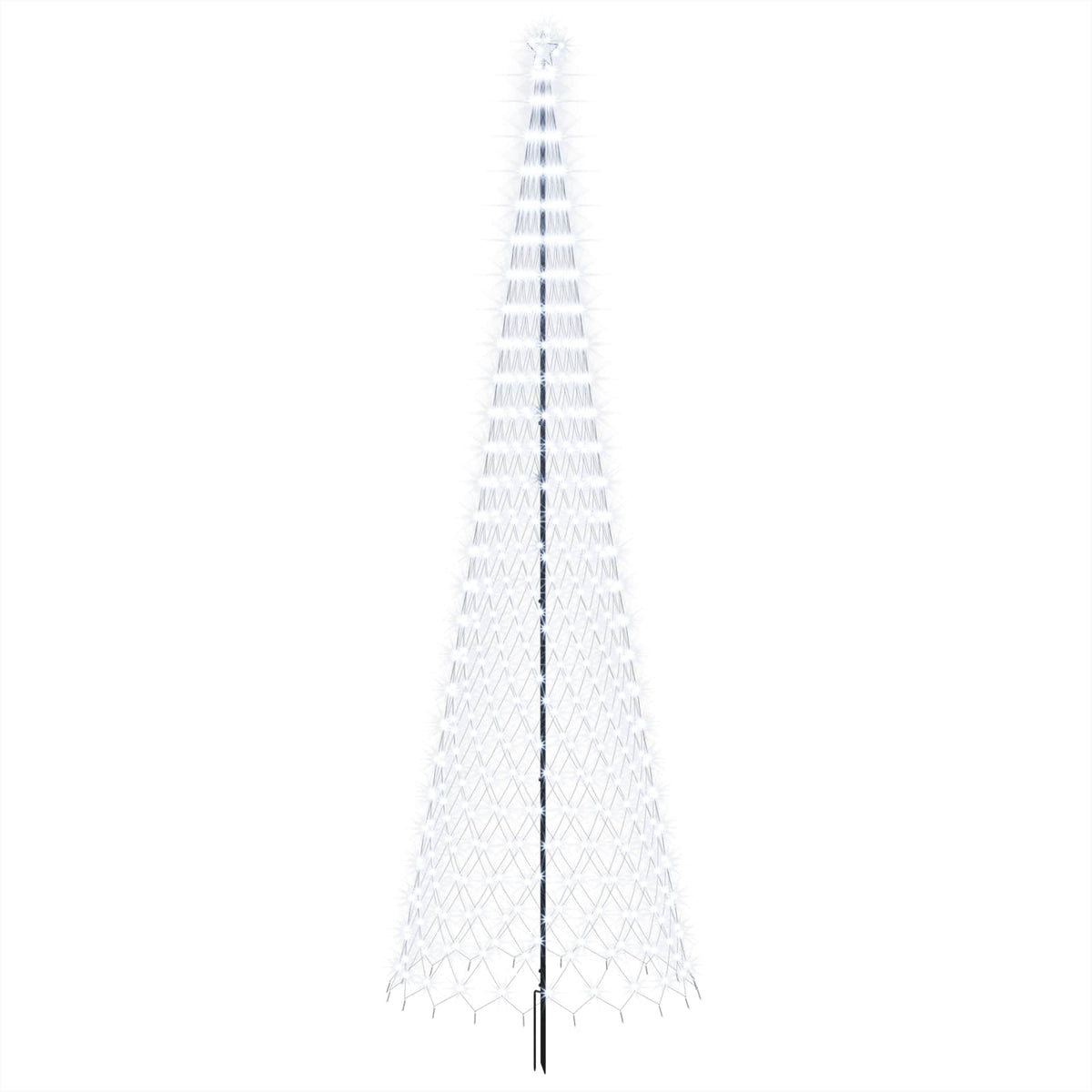 LED Christmas Tree 500 cm 550 LEDs Cold White Steel Black