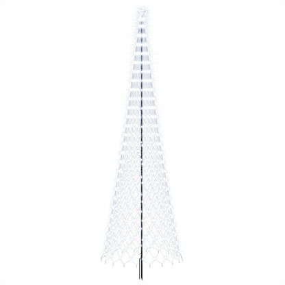 LED Christmas Tree 500 cm 550 LEDs Cold White Steel Black