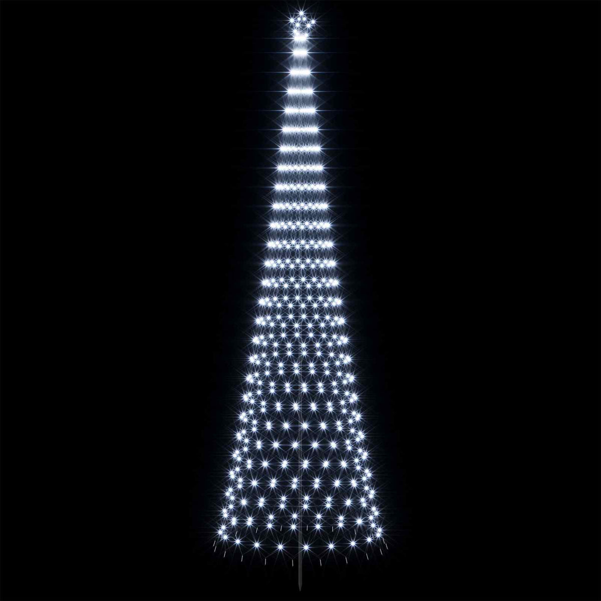 LED Christmas Tree 500 cm 550 LEDs Cold White Steel Black