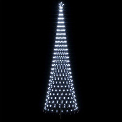 LED Christmas Tree 500 cm 550 LEDs Cold White Steel Black