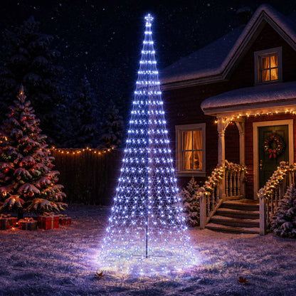 LED Christmas Tree 500 cm 550 LEDs Blue Steel Black
