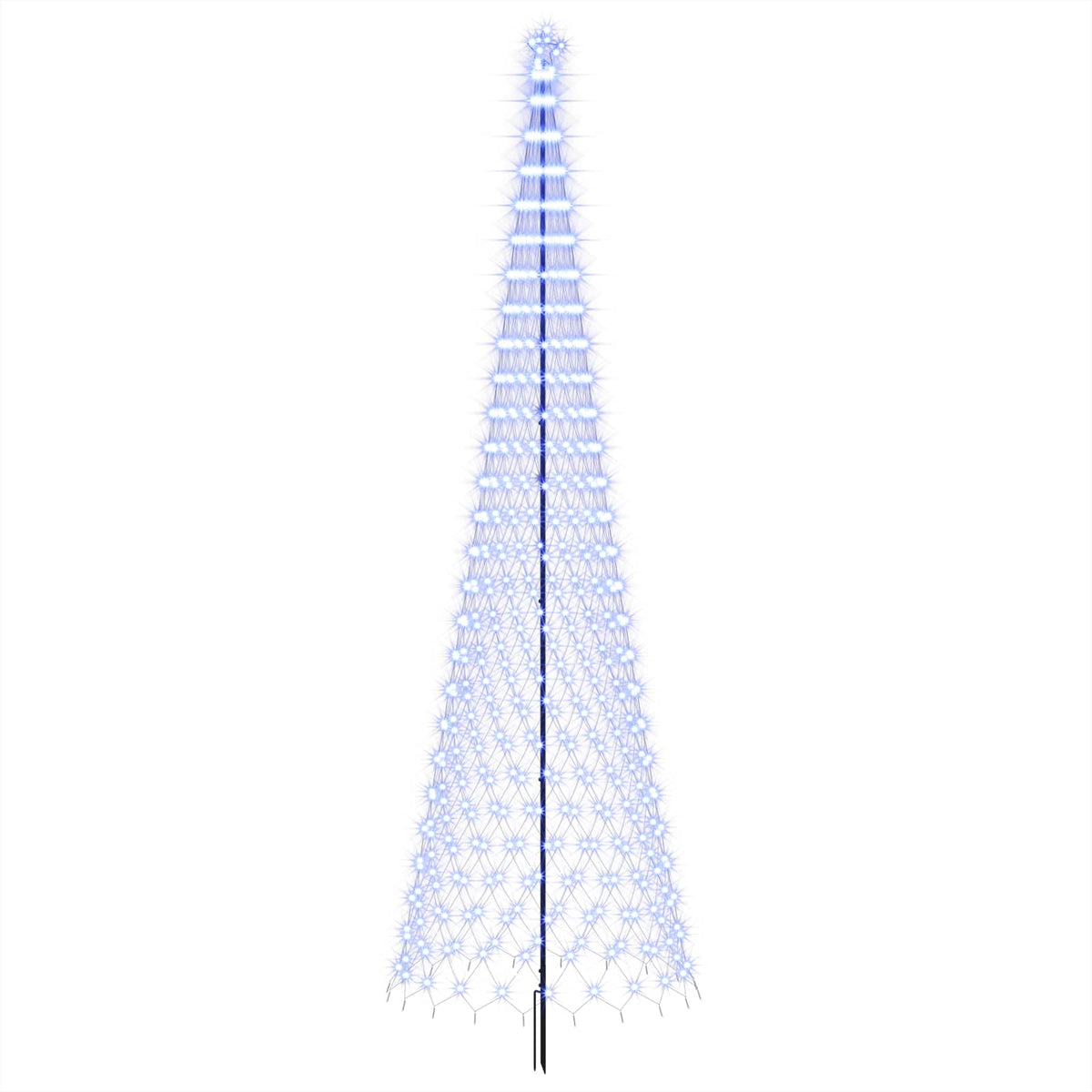 LED Christmas Tree 500 cm 550 LEDs Blue Steel Black