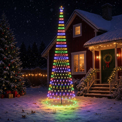 LED Christmas Tree 500 cm 550 LEDs Multicolour Steel Black