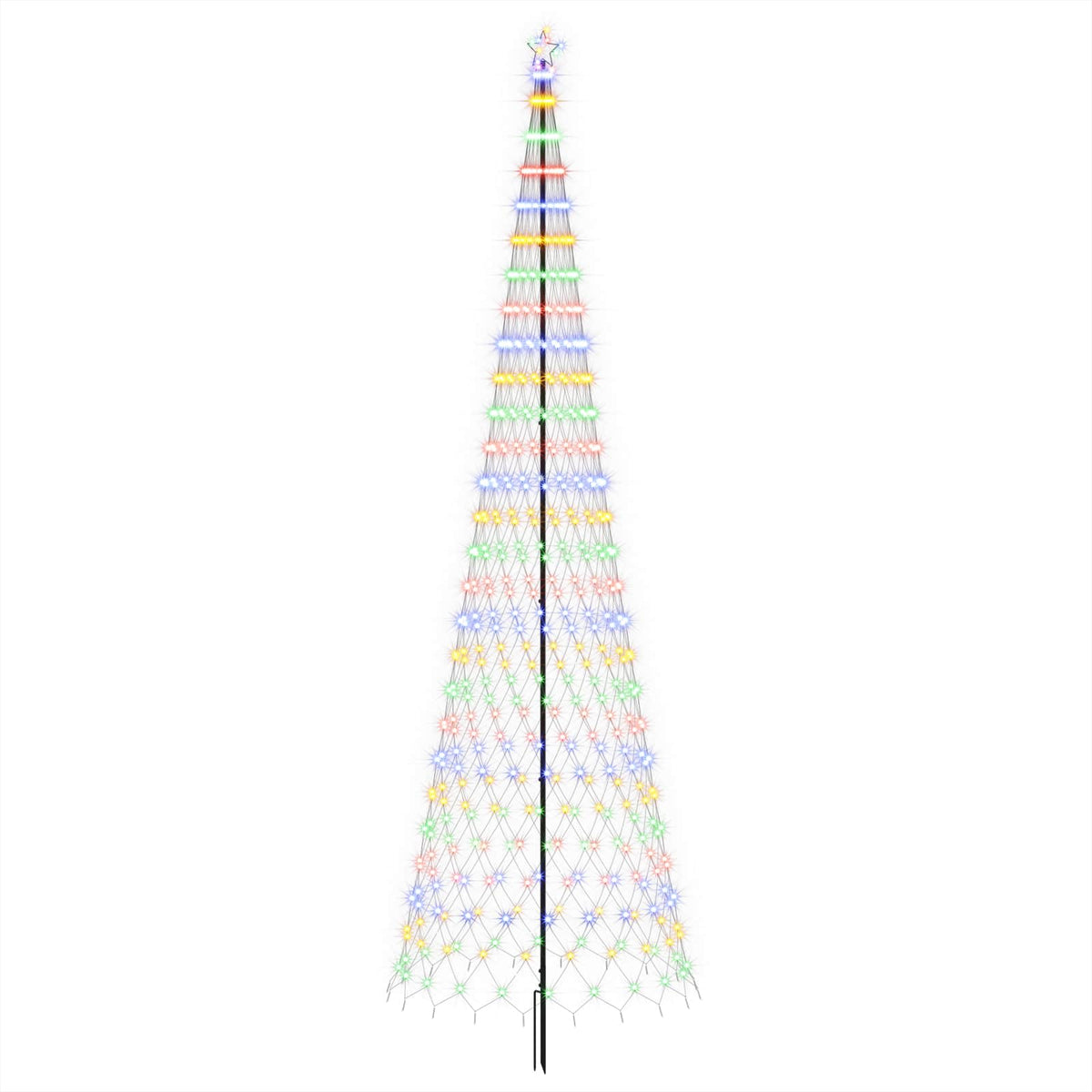 LED Christmas Tree 500 cm 550 LEDs Multicolour Steel Black