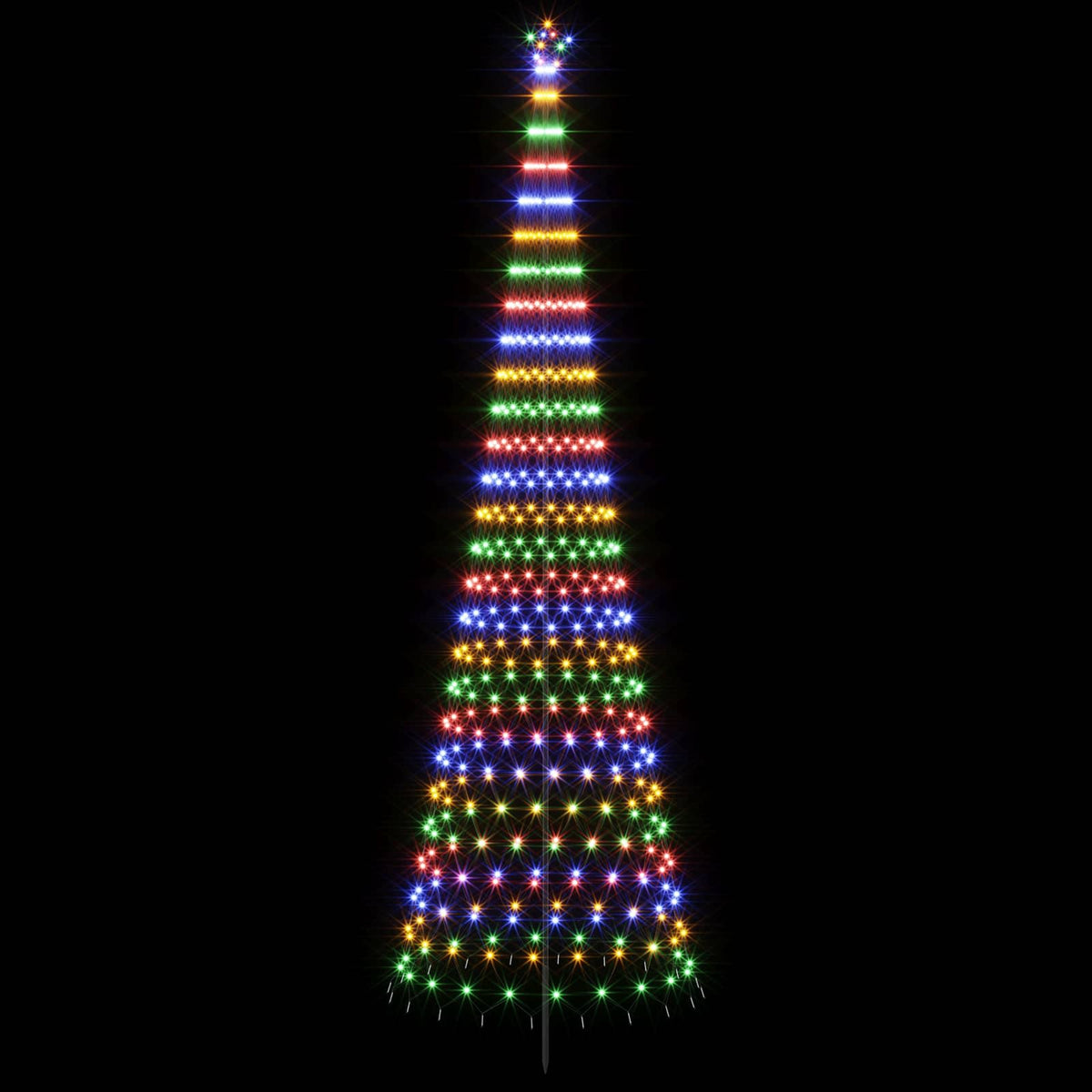 LED Christmas Tree 500 cm 550 LEDs Multicolour Steel Black